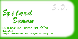 szilard deman business card